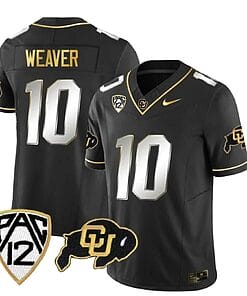 Colorado Buffaloes Xavier Weaver Jersey #10 Vapor Gold Limited All Stitched Black Limited