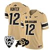 Colorado Buffaloes Travis Hunter Jersey #12 Vapor College Football All Stitched Gold