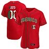 Custom Mexico Baseball Jersey 2023 World Flex Base All Stitched Red Limited