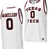 Chance McMillian Jersey #0 Texas Tech Red Raiders Throwback Basketball Replica White