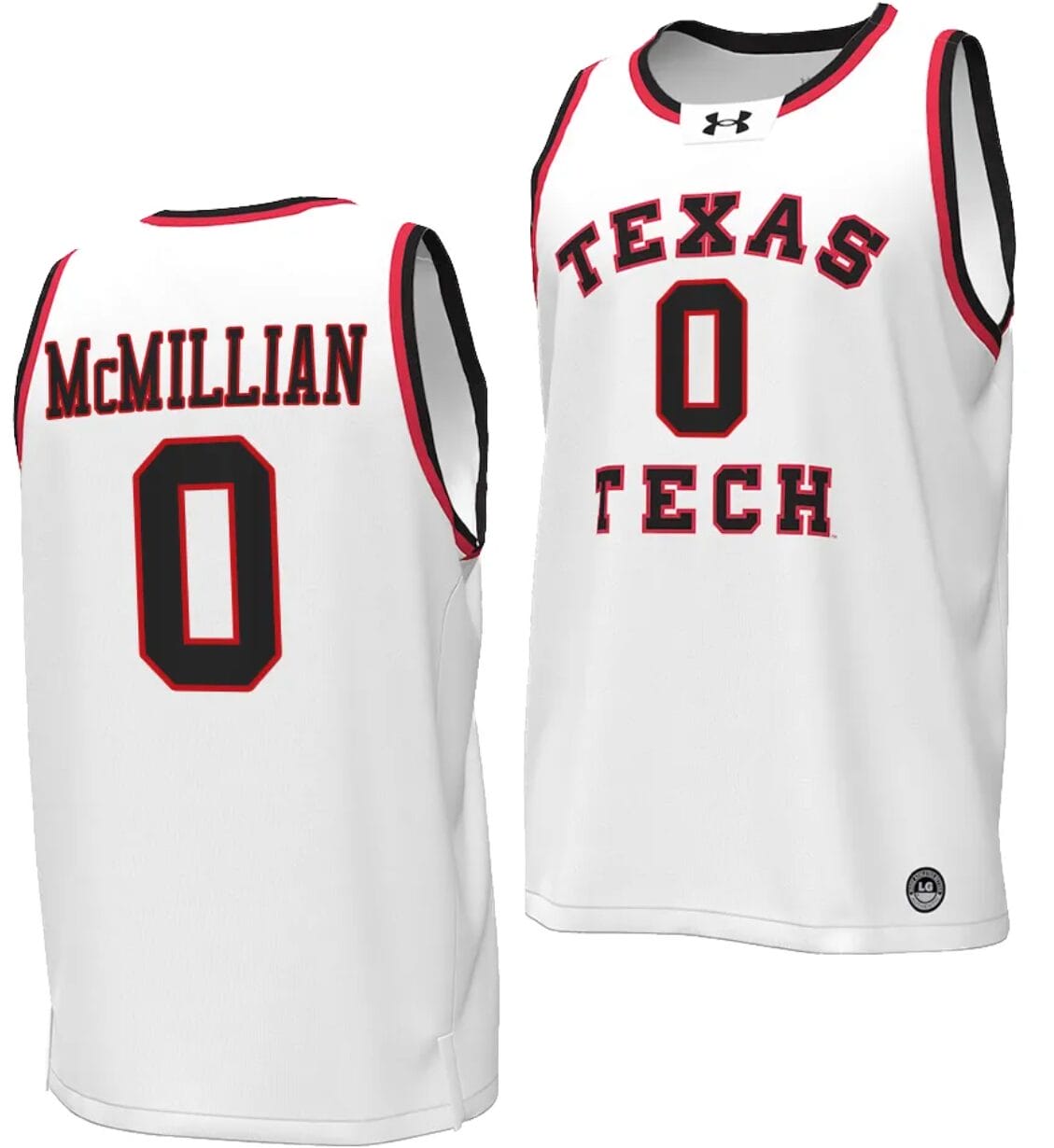 Chance McMillian Jersey #0 Texas Tech Red Raiders Throwback Basketball Replica White