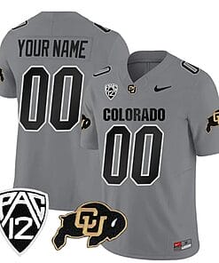 Custom Colorado Buffaloes Jersey Name and Number Vapor Limited College Football All Stitched Gray