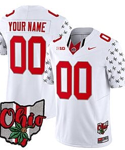 Custom Ohio State Buckeyes Jersey Name and Number College Football 2023 Stitched Alternate White Limited