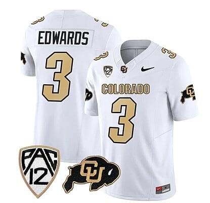 Colorado Buffaloes Dylan Edwards Jersey #3 Vapor Limited College Football All Stitched White