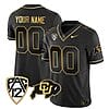 Custom Colorado Buffaloes Jersey Name and Number Vapor Limited Gold College Football All Stitched Black Gold