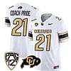 Colorado Buffaloes Coach Pride Jersey #21 Vapor College Football All Stitched White