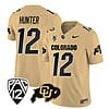 Colorado Buffaloes Travis Hunter Jersey #12 Vapor Limited College Football All Stitched Gold