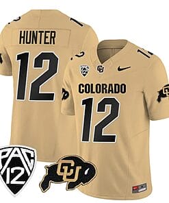 Colorado Buffaloes Travis Hunter Jersey #12 Vapor Limited College Football All Stitched Gold