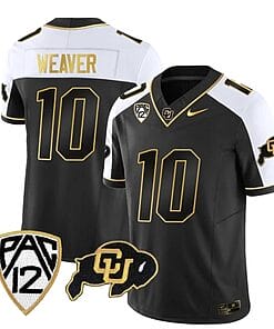 Colorado Buffaloes Xavier Weaver Jersey #10 Vapor Gold Limited All Stitched Alternate