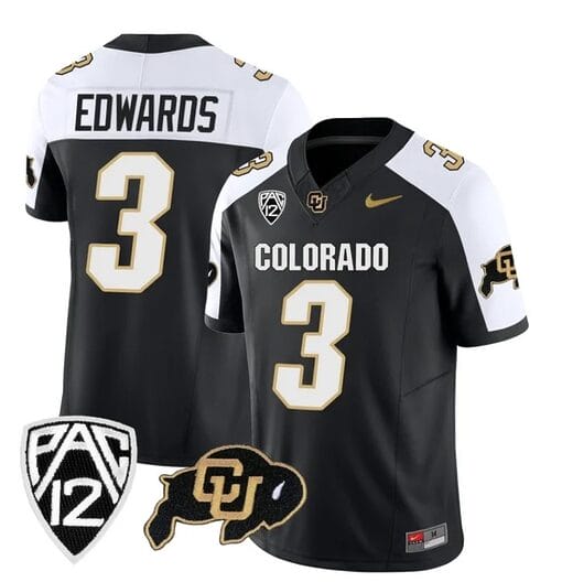 Colorado Buffaloes Dylan Edwards Jersey #3 Vapor Limited College Football All Stitched Alternate
