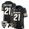 Colorado Buffaloes Coach Pride Jersey #21 Vapor College Football All Stitched Black