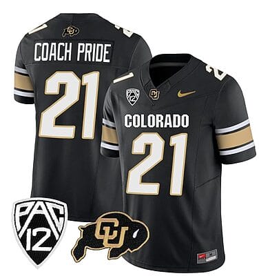 Colorado Buffaloes Coach Pride Jersey #21 Vapor College Football All Stitched Black