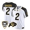 Colorado Buffaloes Shedeur Sanders Jersey #2 Vapor Gold Limited All Stitched Inverted
