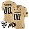 Custom Colorado Buffaloes Jersey Name and Number Vapor Limited College Football All Stitched Gold