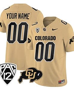 Custom Colorado Buffaloes Jersey Name and Number Vapor Limited College Football All Stitched Gold