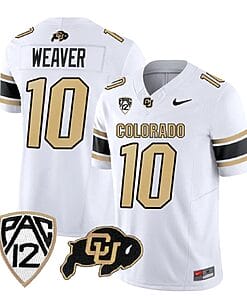 Colorado Buffaloes Xavier Weaver Jersey #10 Vapor College Football All Stitched White