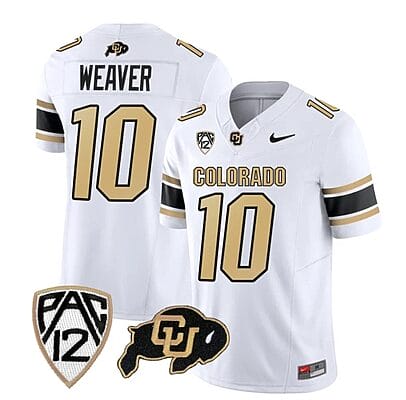 Colorado Buffaloes Xavier Weaver Jersey #10 Vapor College Football All Stitched White