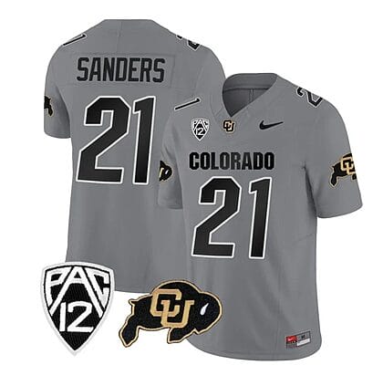 Colorado Buffaloes Shilo Sanders Jersey #21 Vapor Limited College Football All Stitched Gray