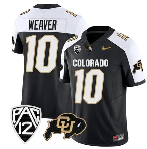 Colorado Buffaloes Xavier Weaver Jersey #10 Vapor Limited College Football All Stitched Alternate