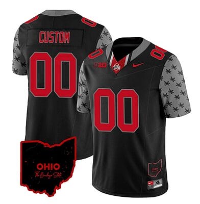 Custom Ohio State Buckeyes Jersey Name and Number College Football Stitched Alternate Black
