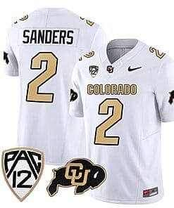 Colorado Buffaloes Shedeur Sanders Jersey #2 Vapor Limited College Football All Stitched White