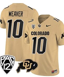 Colorado Buffaloes Xavier Weaver Jersey #10 Vapor Limited College Football All Stitched Gold