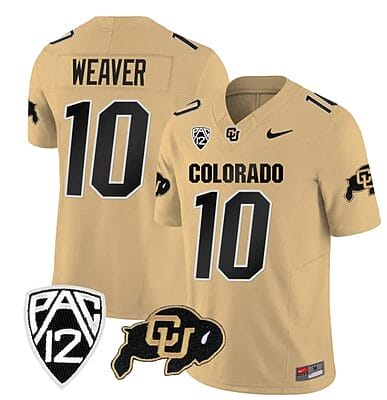 Colorado Buffaloes Xavier Weaver Jersey #10 Vapor Limited College Football All Stitched Gold