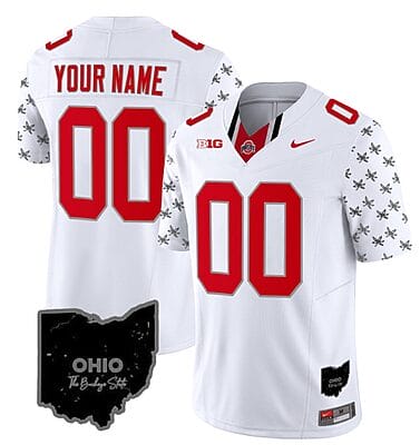 Custom Ohio State Buckeyes Jersey Name and Number College Football Stitched Alternate White Limited