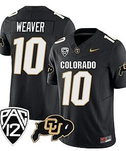 Colorado Buffaloes Xavier Weaver Jersey #10 Vapor Limited College Football All Stitched Black