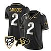Colorado Buffaloes Shedeur Sanders Jersey #2 Vapor Gold Limited All Stitched Black Limited