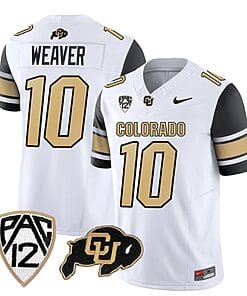 Colorado Buffaloes Xavier Weaver Jersey #10 Vapor College Football All Stitched Black Sleeves