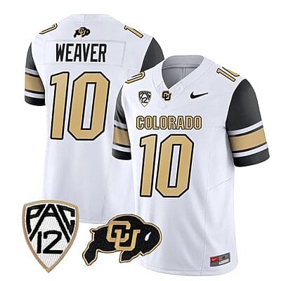 Colorado Buffaloes Xavier Weaver Jersey #10 Vapor College Football All Stitched Black Sleeves