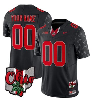 Custom Ohio State Buckeyes Jersey Name and Number College Football 2023 Stitched Alternate Black Limited