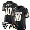 Colorado Buffaloes Xavier Weaver Jersey #10 Vapor College Football All Stitched Black