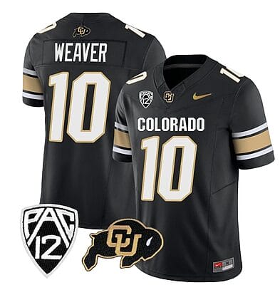 Colorado Buffaloes Xavier Weaver Jersey #10 Vapor College Football All Stitched Black