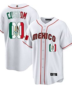 Custom Mexico Baseball Jersey 2023 World Cool Base All Stitched White Limited