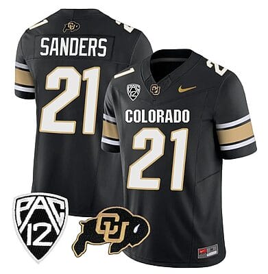 Colorado Buffaloes Shilo Sanders Jersey #21 Vapor College Football All Stitched Black