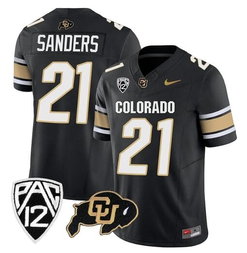Colorado Buffaloes Shilo Sanders Jersey #21 Vapor College Football All Stitched Black