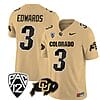 Colorado Buffaloes Dylan Edwards Jersey #3 Vapor Limited College Football All Stitched Gold