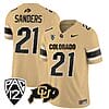Colorado Buffaloes Shilo Sanders Jersey #21 Vapor College Football All Stitched Gold