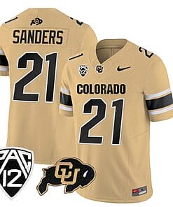 Colorado Buffaloes Shilo Sanders Jersey #21 Vapor College Football All Stitched Gold