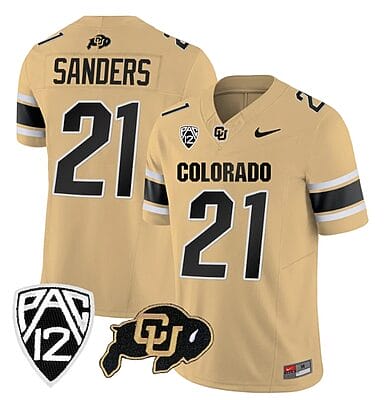 Colorado Buffaloes Shilo Sanders Jersey #21 Vapor College Football All Stitched Gold