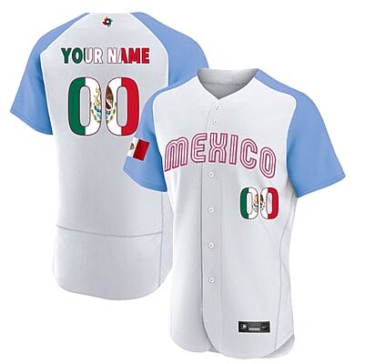 Custom Mexico Baseball Jersey 2023 World Flex Base All Stitched Alternate Limited