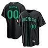 Custom Mexico Baseball Jersey 2023 World Cool Base All Stitched Black