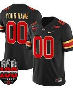 Custom Ohio State Buckeyes Jersey Name and Number College Football Stitched Gold Trim Black