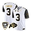 Colorado Buffaloes Dylan Edwards Jersey #3 Vapor Gold Limited All Stitched Black Sleeves