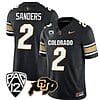 Colorado Buffaloes Shedeur Sanders Jersey #2 Vapor College Football All Stitched Black