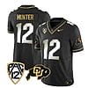 Colorado Buffaloes Travis Hunter Jersey #12 Vapor Gold Limited All Stitched Black Limited