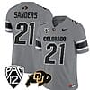 Colorado Buffaloes Shilo Sanders Jersey #21 Vapor College Football All Stitched Gray