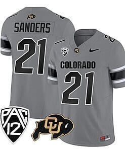 Colorado Buffaloes Shilo Sanders Jersey #21 Vapor College Football All Stitched Gray
